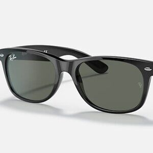 Ray-Ban RB2132F New Wayfarer Low Bridge Black G-15 Green 58-18